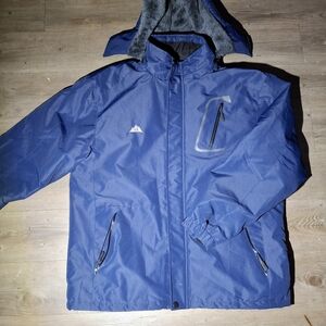 Men's Blue Hooded Jacket